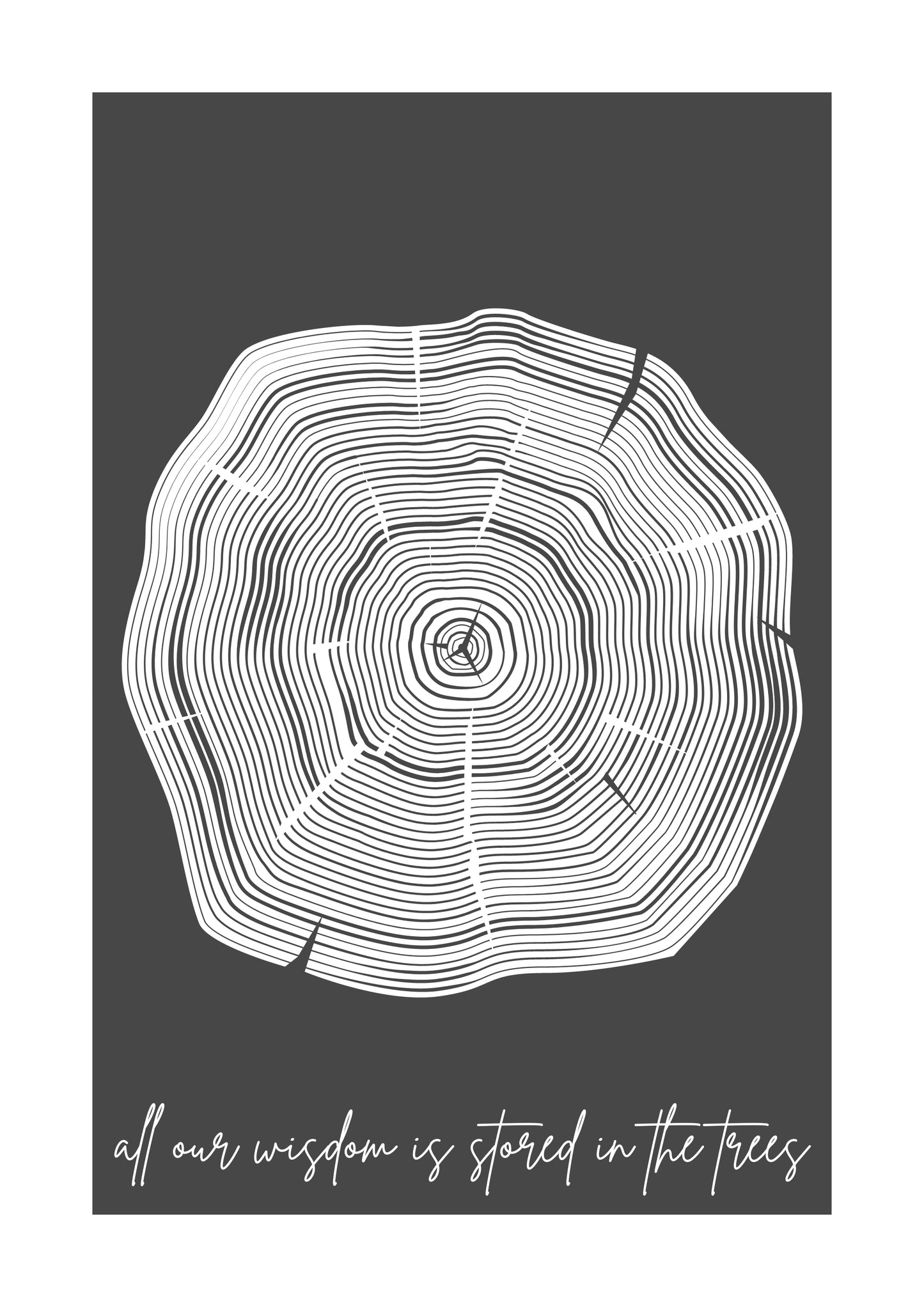 All Our Wisdom is Stored in the Trees art print