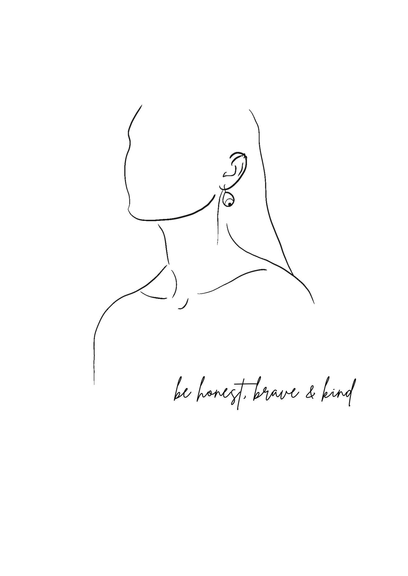 Be Honest, Brave & Kind art print