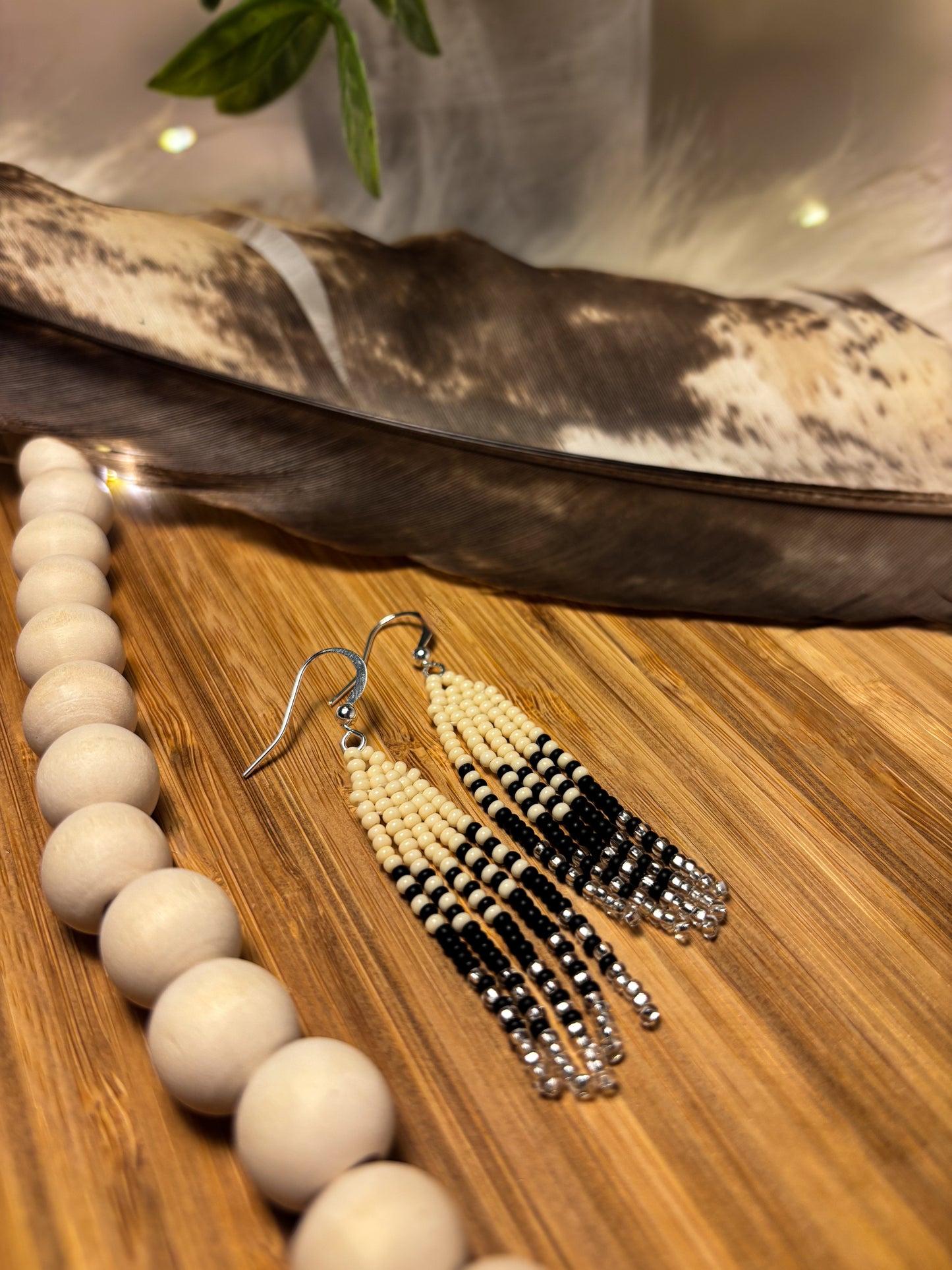 Sunshine + Rivers - Hand-Beaded Earrings