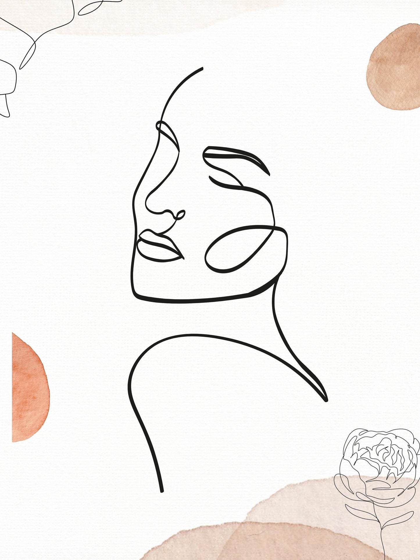 Minimalist Boho Face Art Print