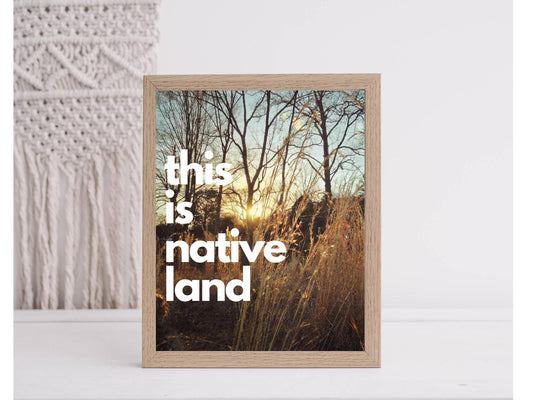 This Is Native Land Art Print