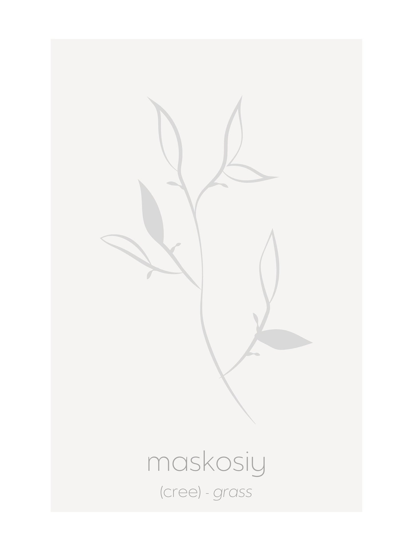 Minimalist Cree Plants and Trees Art Print Set
