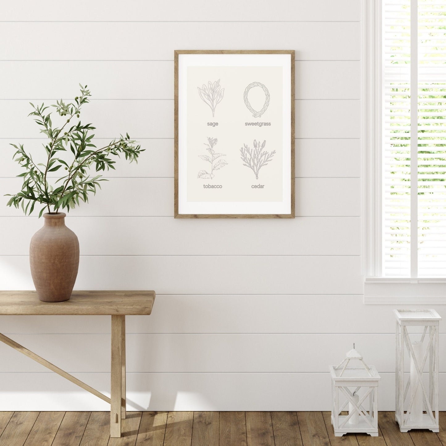 Neutral Sacred Medicine - Anishinaabe Cree Art Print