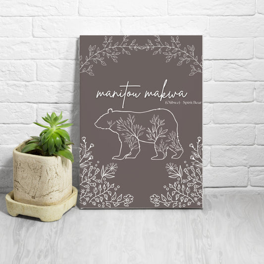 Bear Medicine - Manitou Makwa - Anishinaabe Spirit Bear Contemporary Art Print