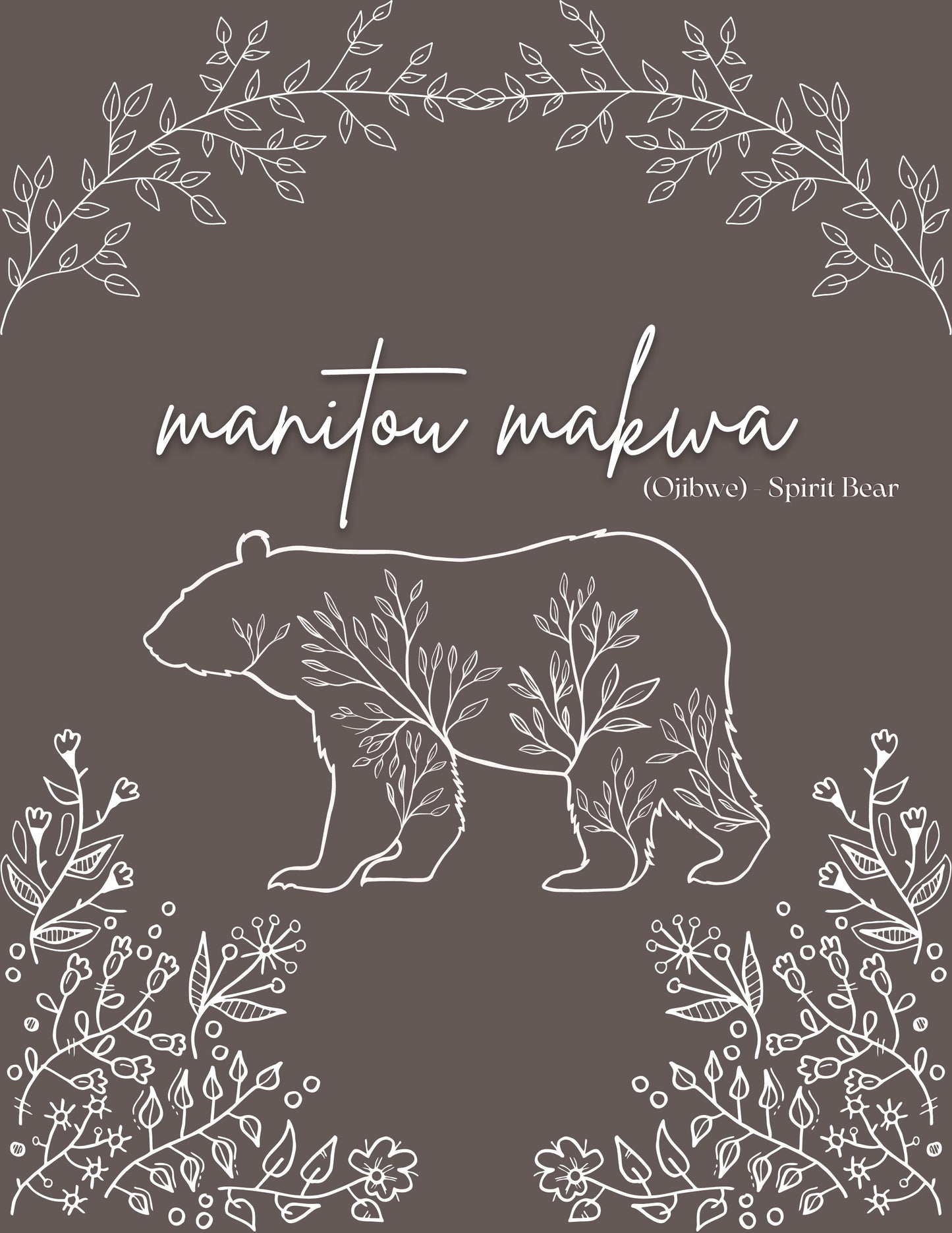 Bear Medicine - Manitou Makwa - Anishinaabe Spirit Bear Contemporary Art Print