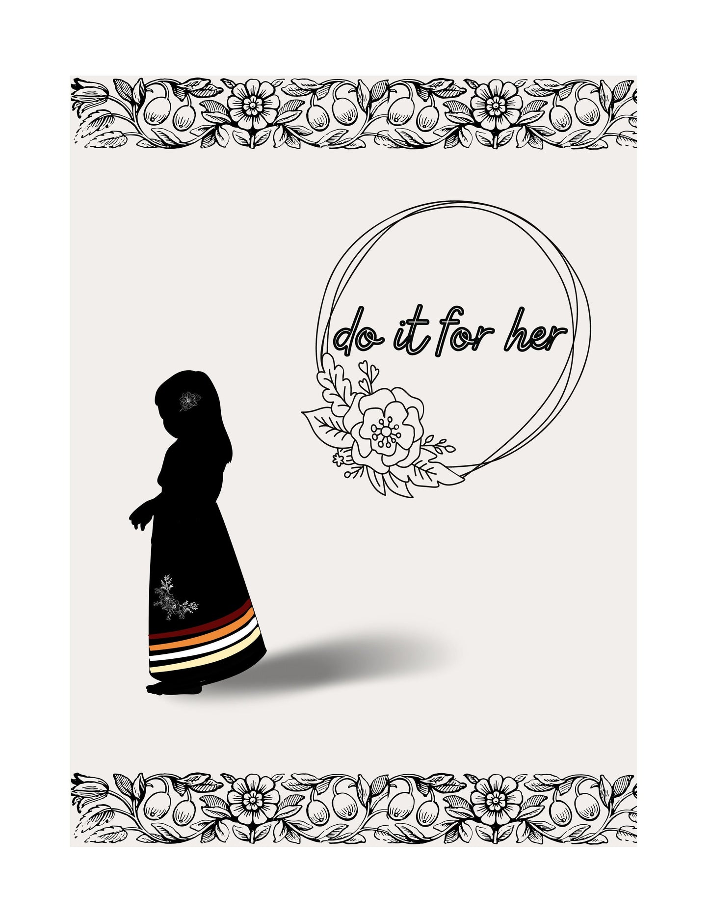 Do It For Her - Indigenous Tradition - Ribbon Skirt Art Print
